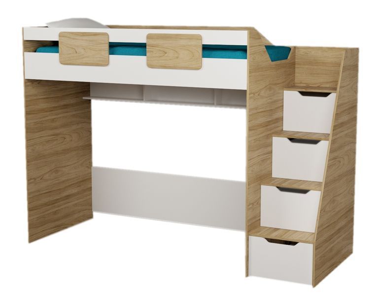 Двухъярусная кровать с местом под диван ДКЧ 311 62728 фото Двухъярусная кровать с местом под диван ДКЧ 311 62728 фото