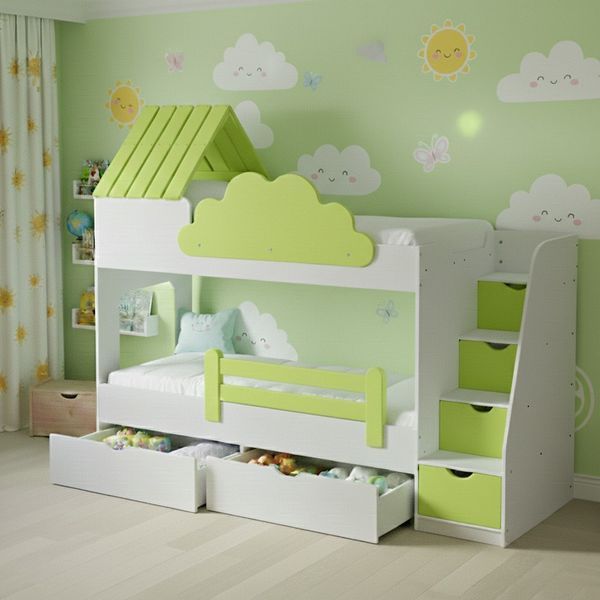 Двухъярусная кровать домик ИНСТ 7186 Г 50278_7186 Г фото