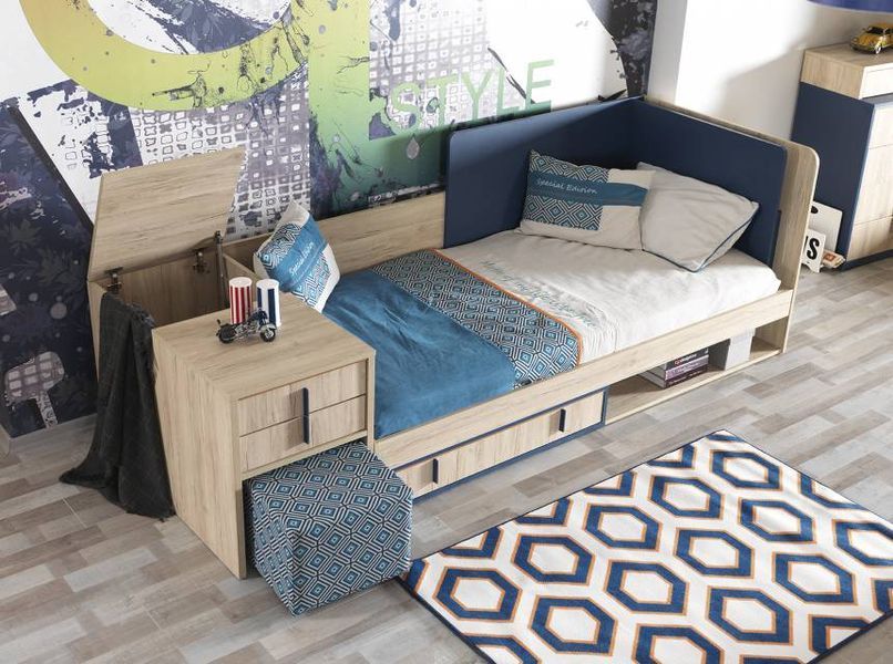 Кровать со спинкой и полками КС 82 31501 фото Кровать со спинкой и полками КС 82 31501 фото